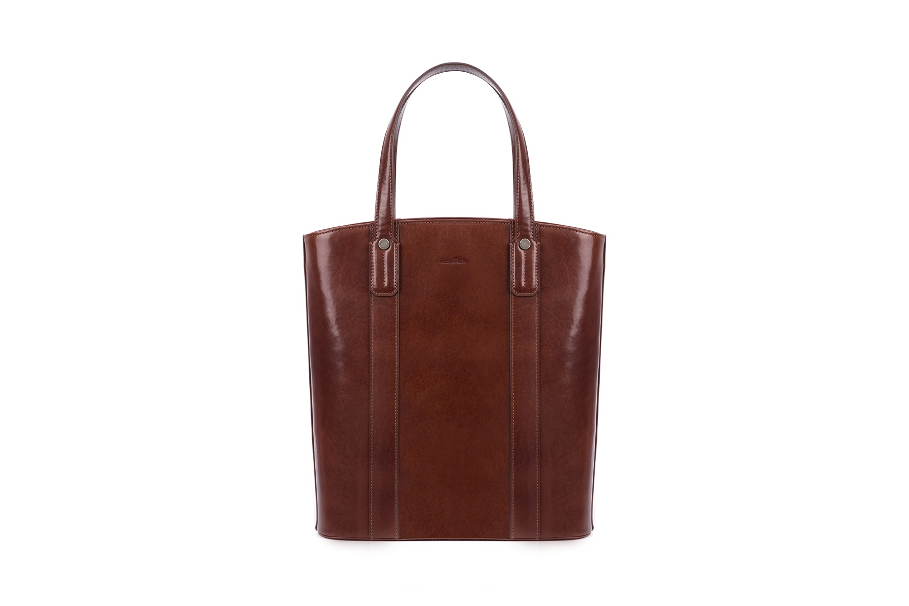 Tote leather handle with zipper closure