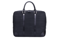 Briefcase genuine leather granule pattern comfortable handle