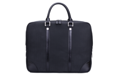 Briefcase genuine leather granule pattern comfortable handle