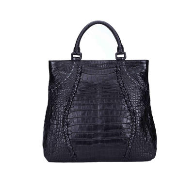 Handbag Crocodile leather Weaving decoration zipper closure